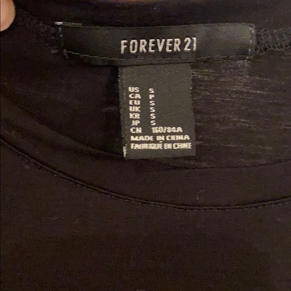 2008-2012? Forever 21 Black hi low sleeveless tank top w zipper detail S - Picture 6 of 8